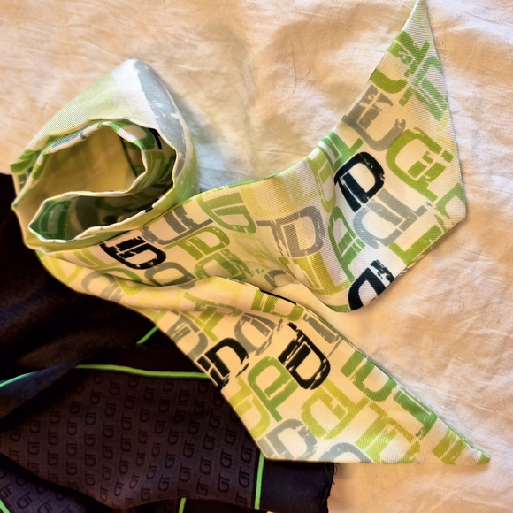 Black and Green Logo Scarves - Picture 4 of 5